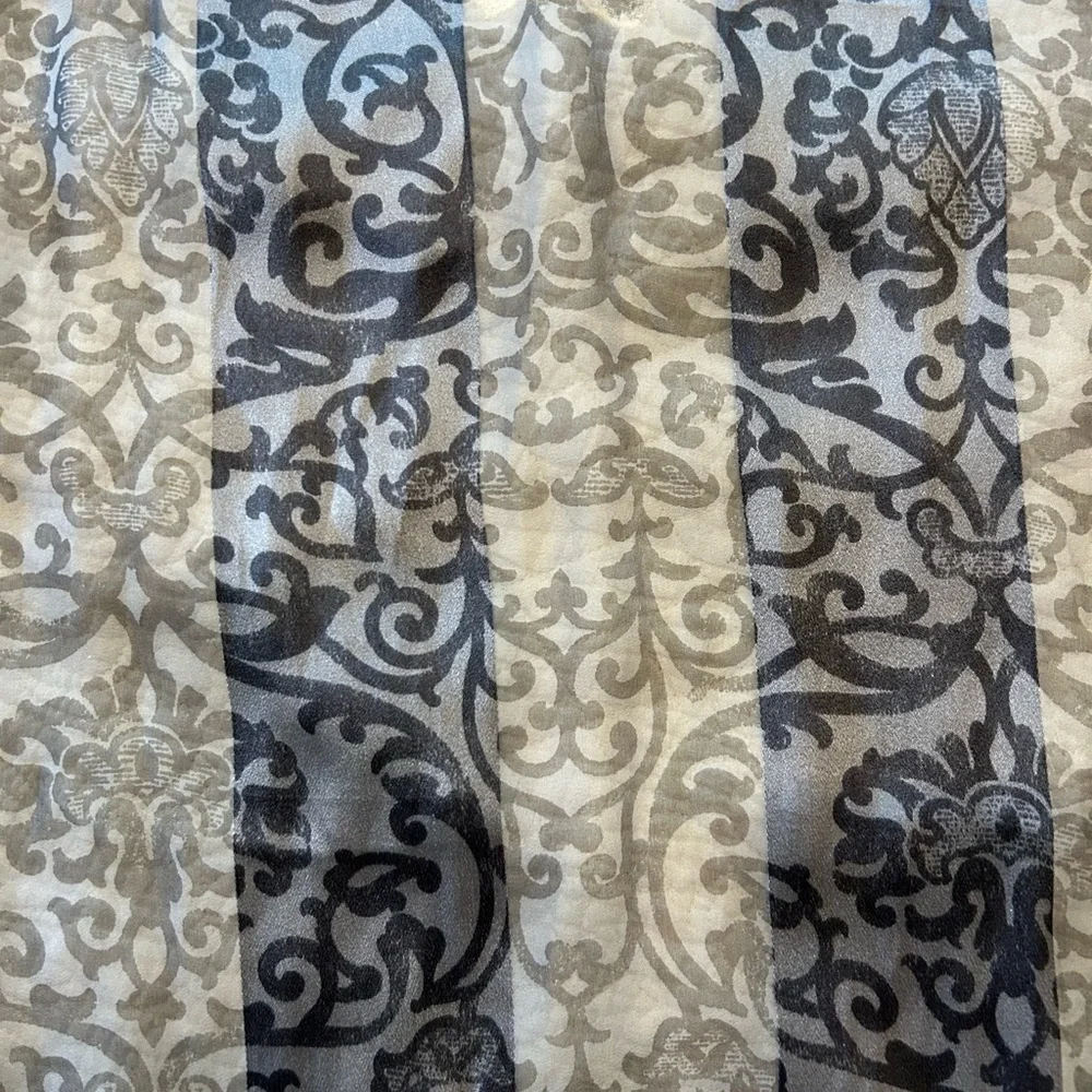 Christian Dior John Galliano silk Women's Floral Scarf - Blue, gray, Cream 60”